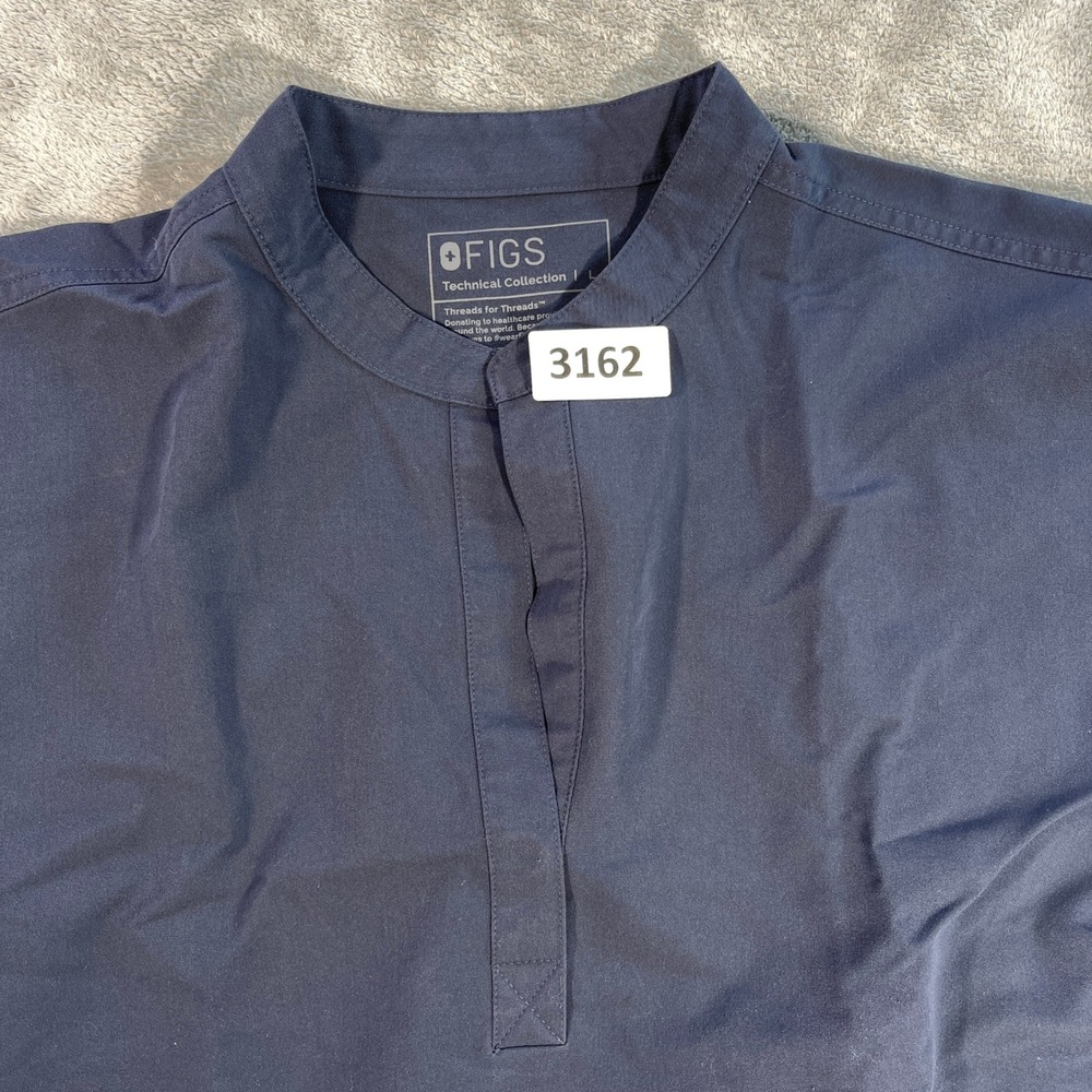 FIGS Casma Scrub Top Women Large Navy Sleeveless Technical Collection WXXSW1003